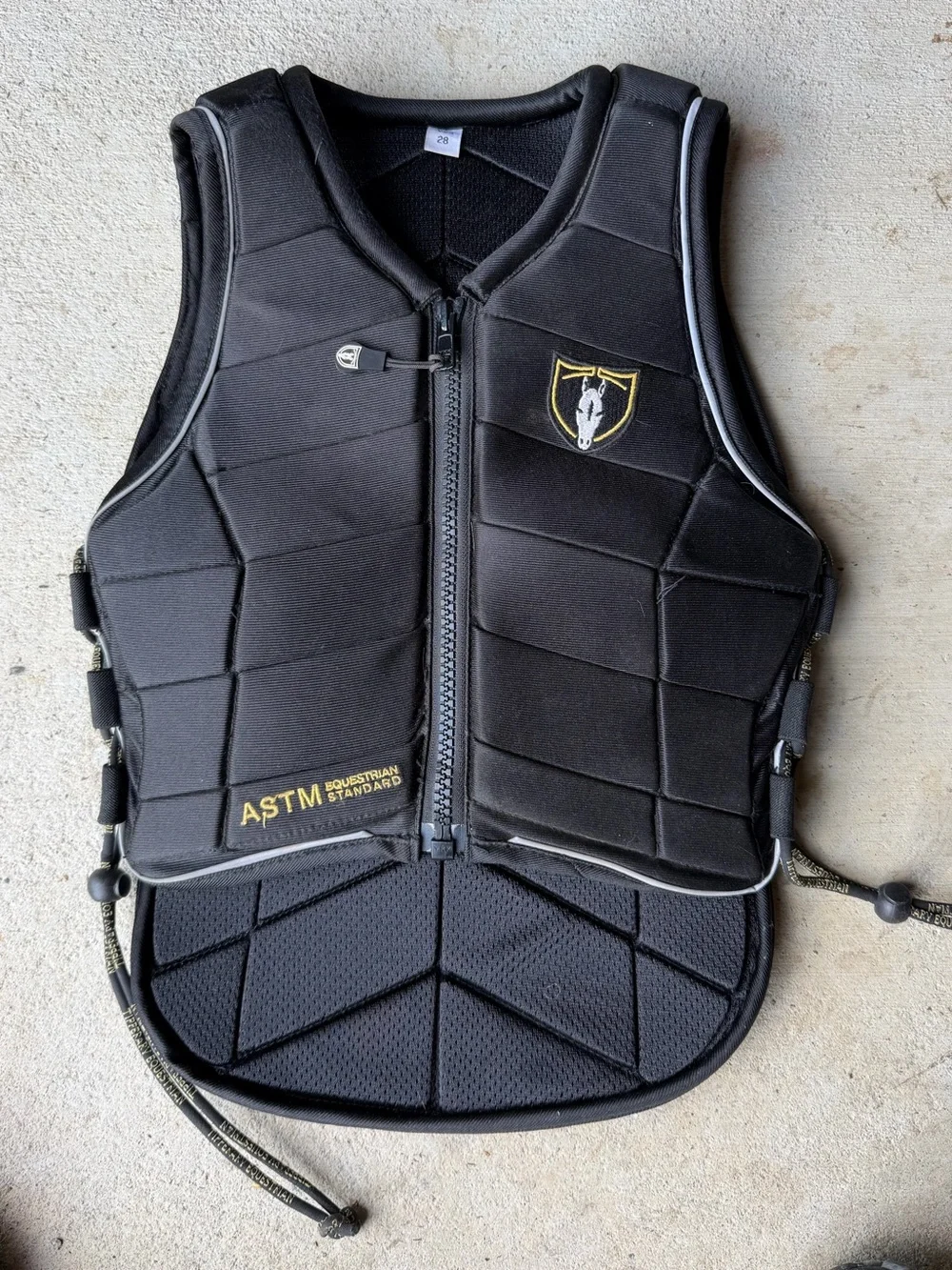 Tipperary eventing safety protector vest green Xsmall/28 youth